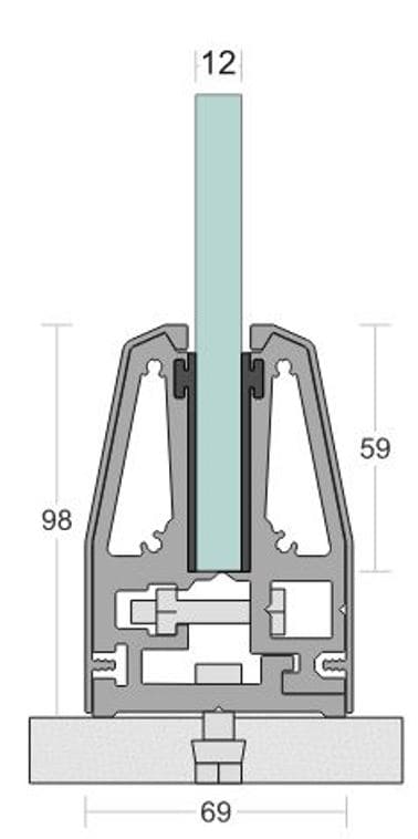 SD 03 Bracket with Cover System for Aluminum Glass Railing Installation, Premium Support Bracket for Balcony and Staircase, Durable Finish, Easy Fitting for Modern Projects